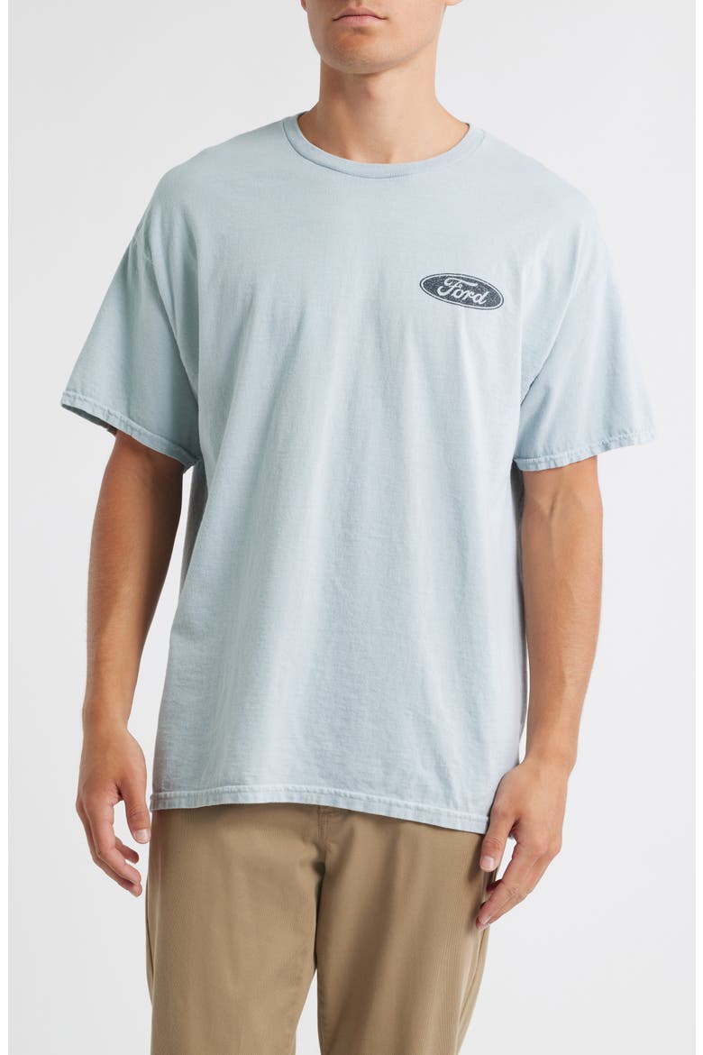 Ford Mustang Logo Graphic T-Shirt, Main, color, LIGHT BLUE