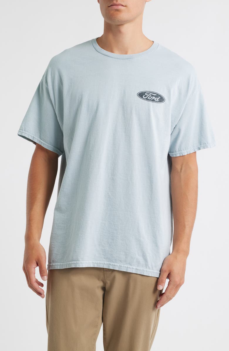 Merch Traffic Ford Mustang Logo Graphic T-Shirt, Main, color, Light Blue