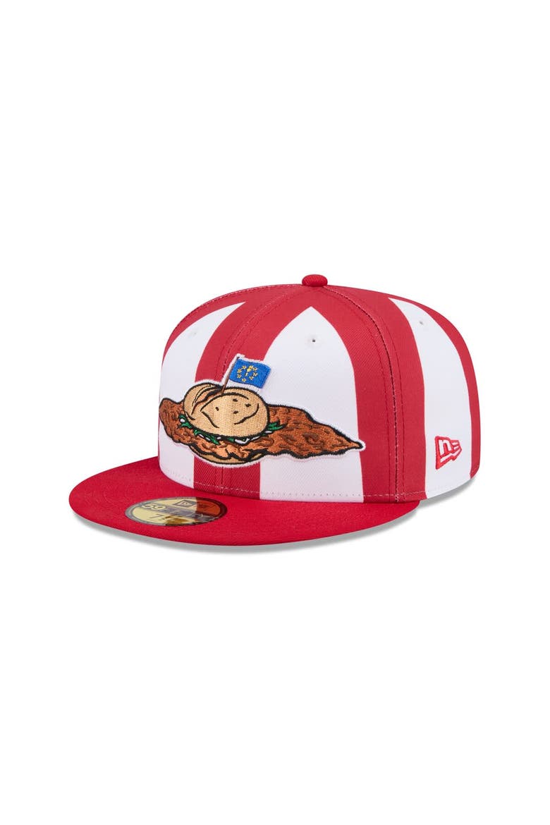 Men's New Era  Red Fort Wayne TinCaps Theme Nights 59FIFTY Fitted Hat, Alternate, color, Red