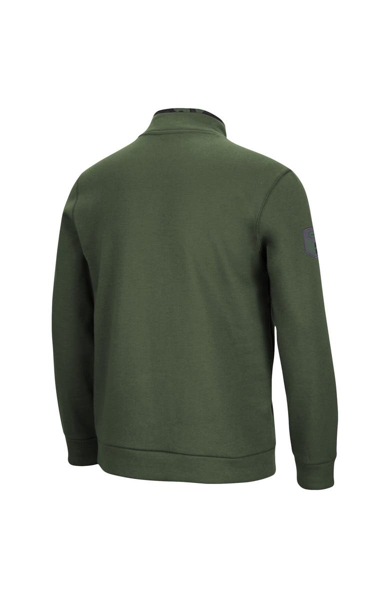 COLOSSEUM Men's Colosseum Olive Northwestern Wildcats OHT Military Appreciation Digital Camo Quarter-Snap Jacket, Alternate, color, Olive