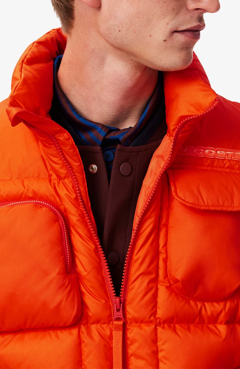 Lacoste Water Repellent Utility Down Puffer Vest, Alternate, color,