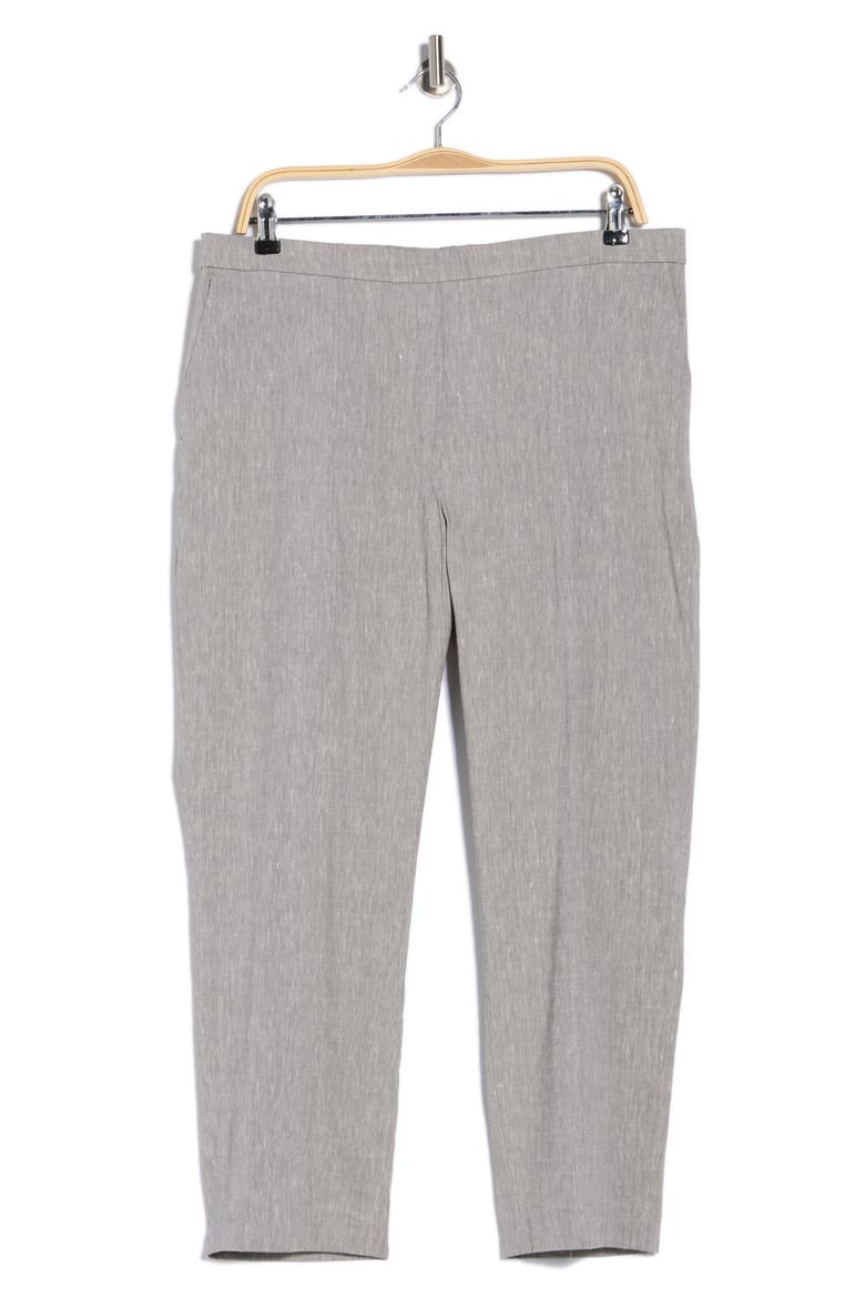 Treeca Linen Blend Crop Pants, Main, color, GREY MELANGE