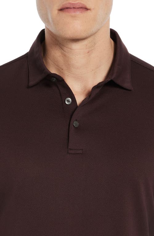 Robert Barakett Luciano Long Sleeve Twill Polo In Red