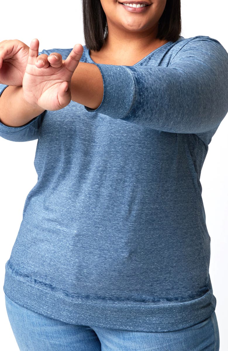 Threads 4 Thought Selena Long Sleeve Burnout Tunic Top, Alternate, color,