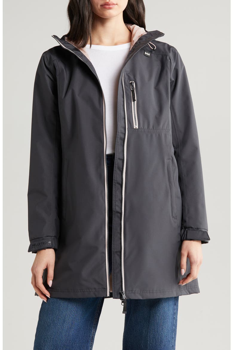 Belfast Waterproof Hooded Jacket, Main, color, EBONY
