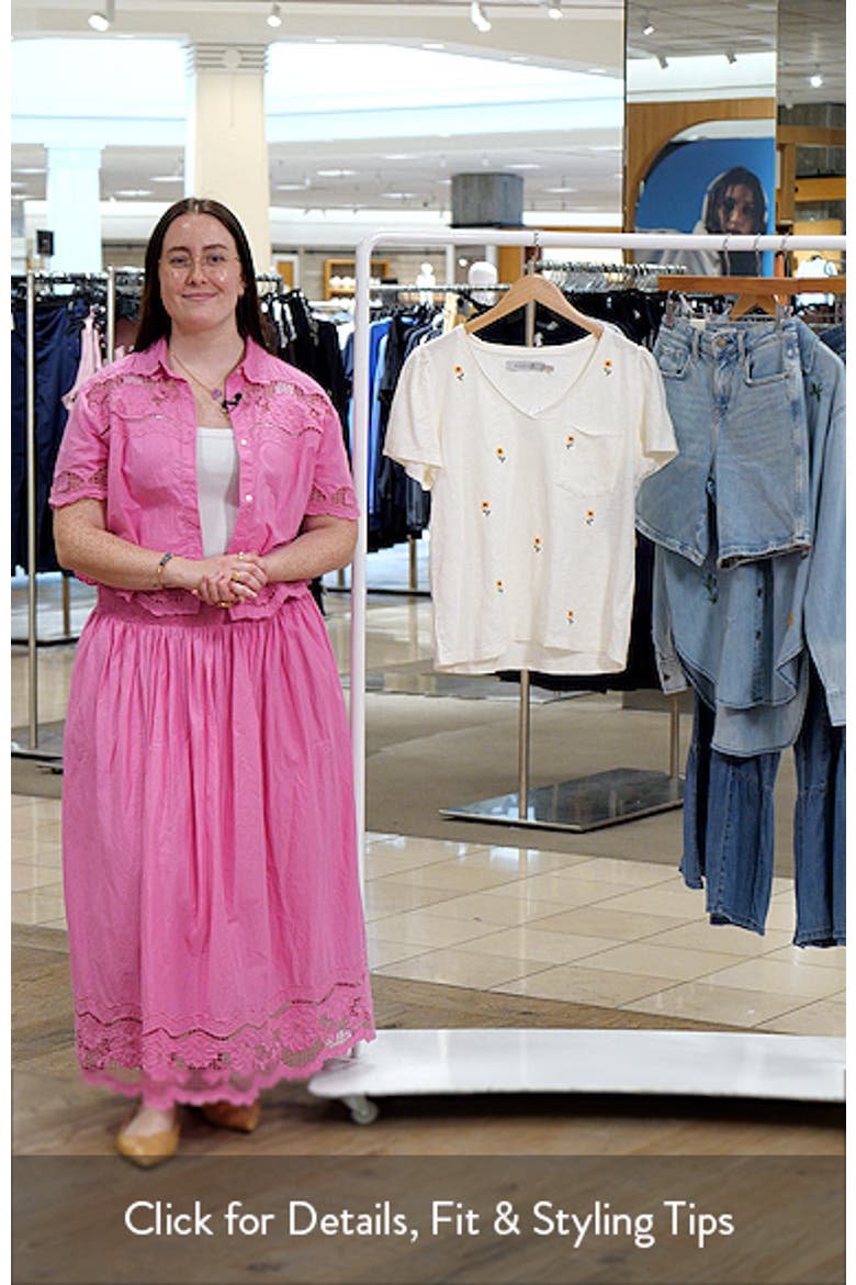 Sweet Embroidered Puff Shoulder T-Shirt video