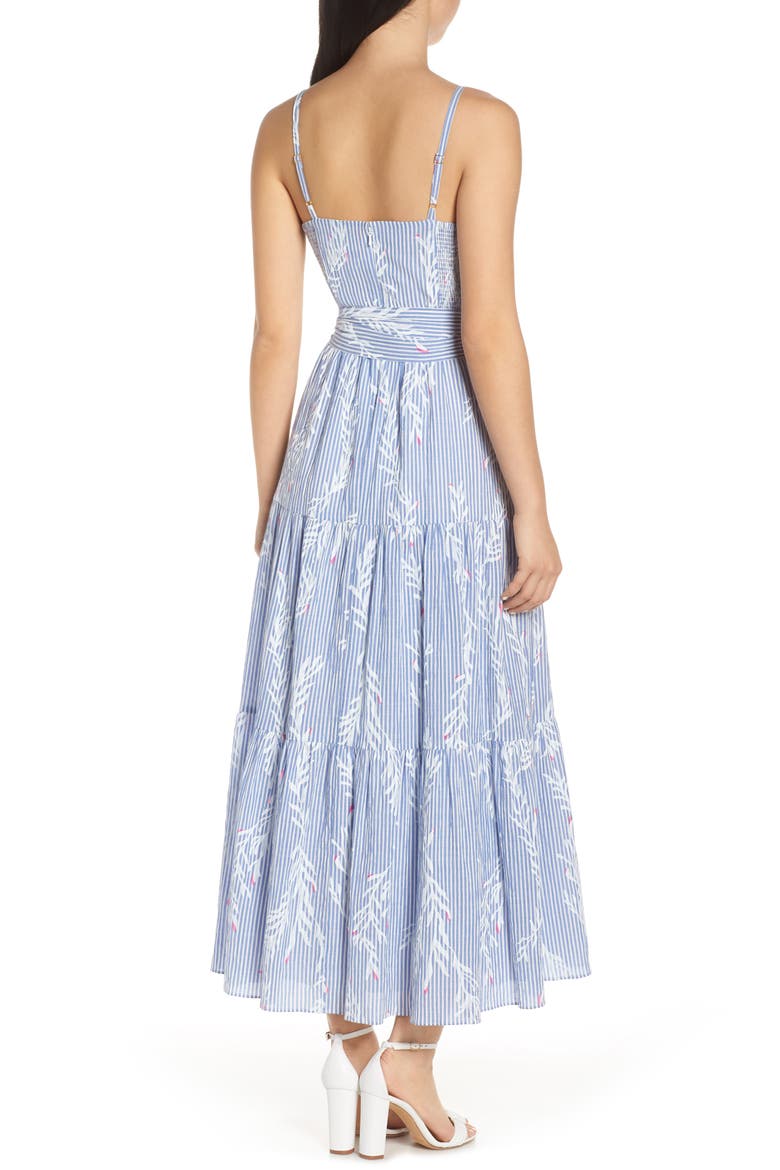 Aviana Maxi Dress, Alternate, color, COASTAL BLUE OPEN CORAL