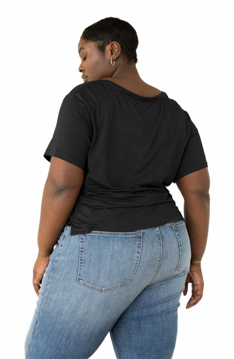 ABLE Meghan Drapey V-Neck Tee, Alternate, color, 