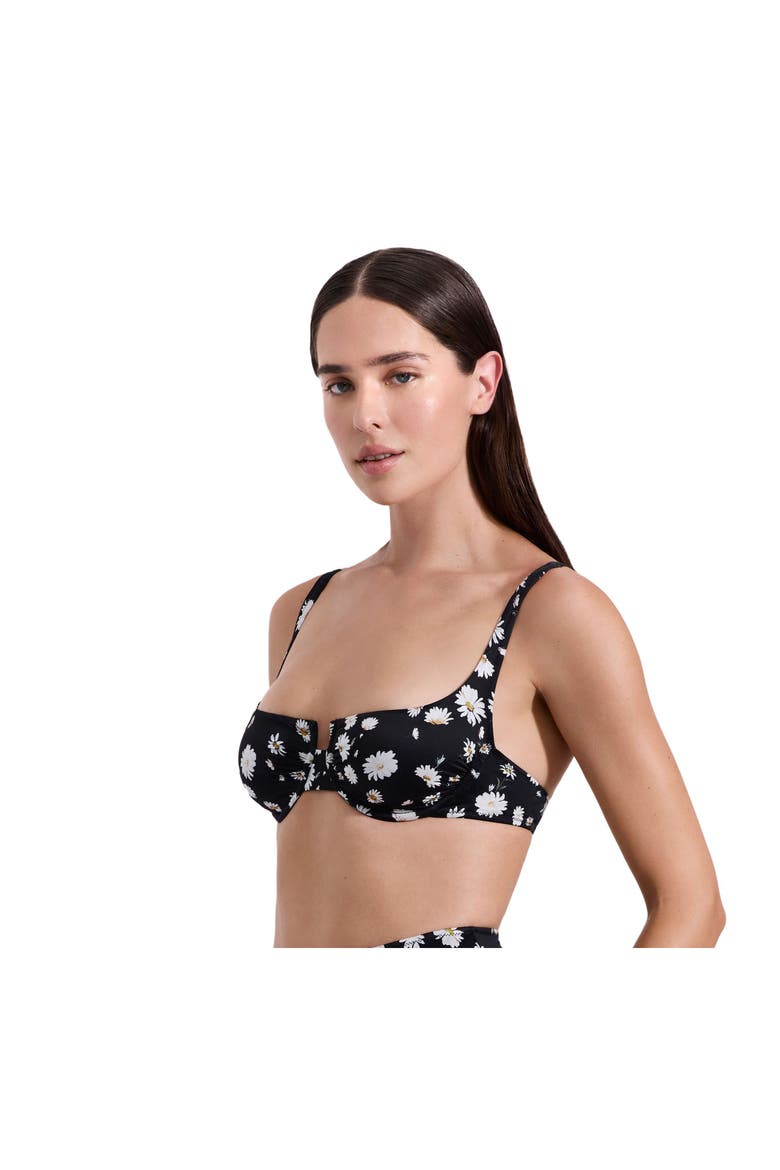 Marguerite Underwire Bikini Top, Alternate, color, Black-White-Yellow