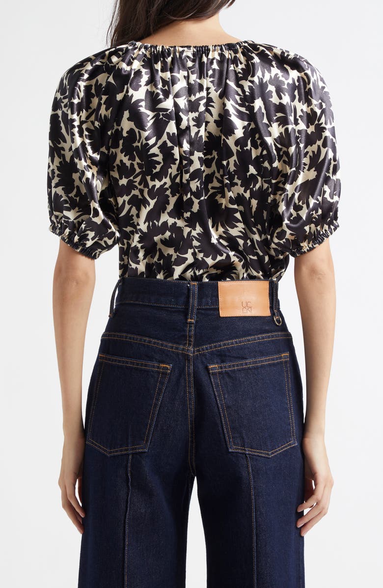 Ulla Johnson Neema Tie Neck Satin Top, Alternate, color,