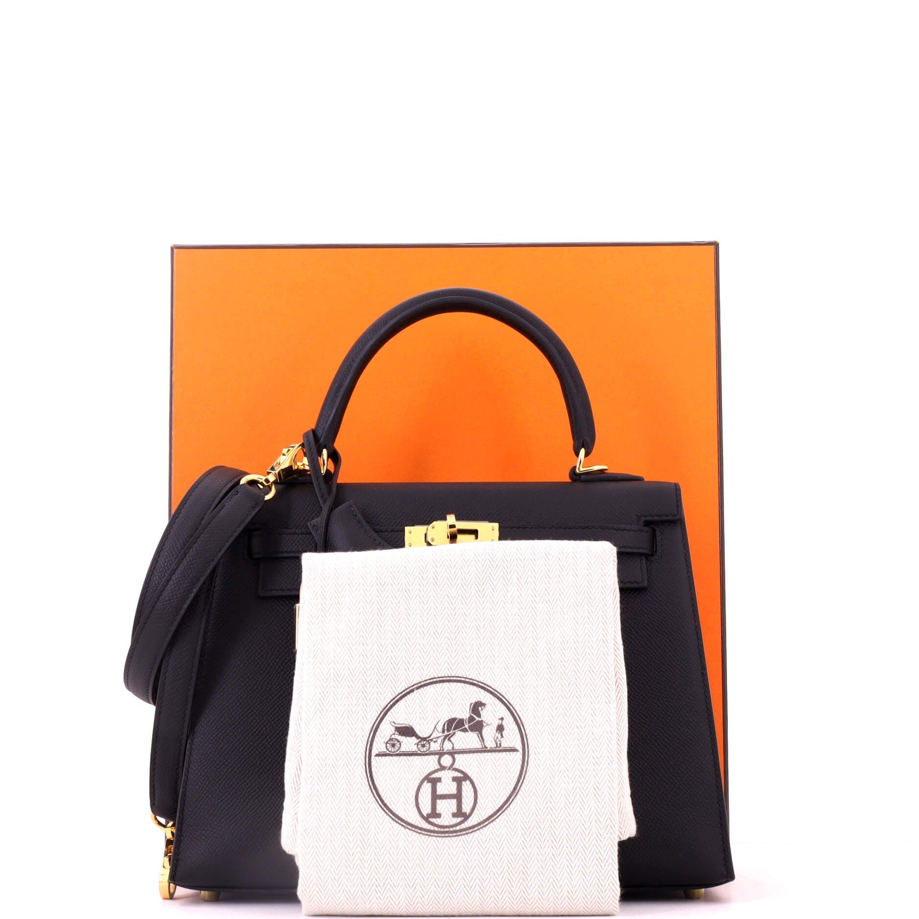 Kelly Handbag Black Epsom with Gold Hardware 25, Alternate, color, Black