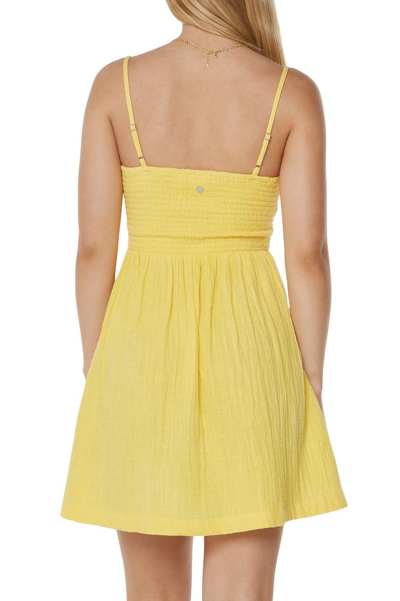 Sunruse Vibes Cutout Minidress, Alternate, color, MIMOSA SOLID