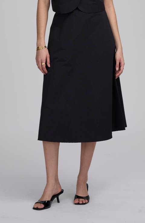 Elegant High-Waist Midi Skirt