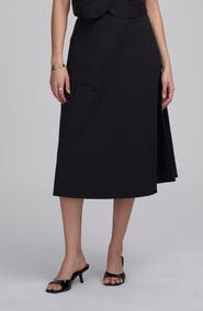 ELLE Collection Elegant High-Waist Midi Skirt