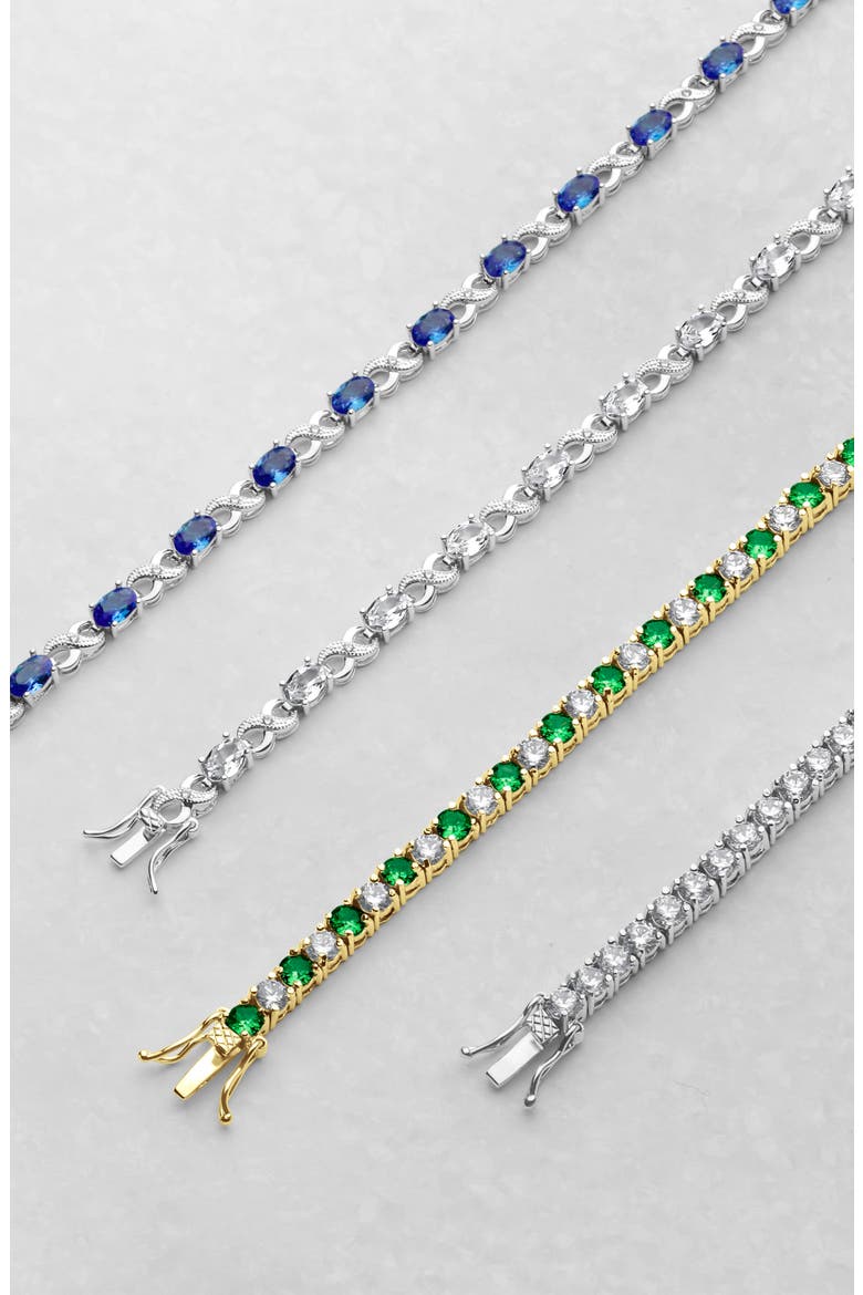 CZ Tennis Bracelet, Alternate, color, BLUE