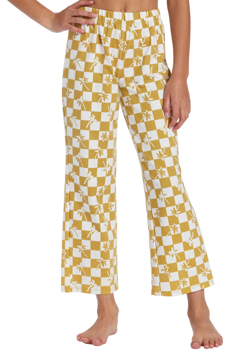 Billabong Kids' Endless Sprint Floral Checkerboard Straight Leg Pants, Main, color, 