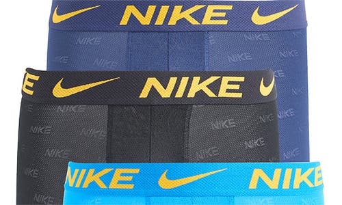 Nike Dri-fit Adv 3-pack Micro Boxer Briefs In Blue