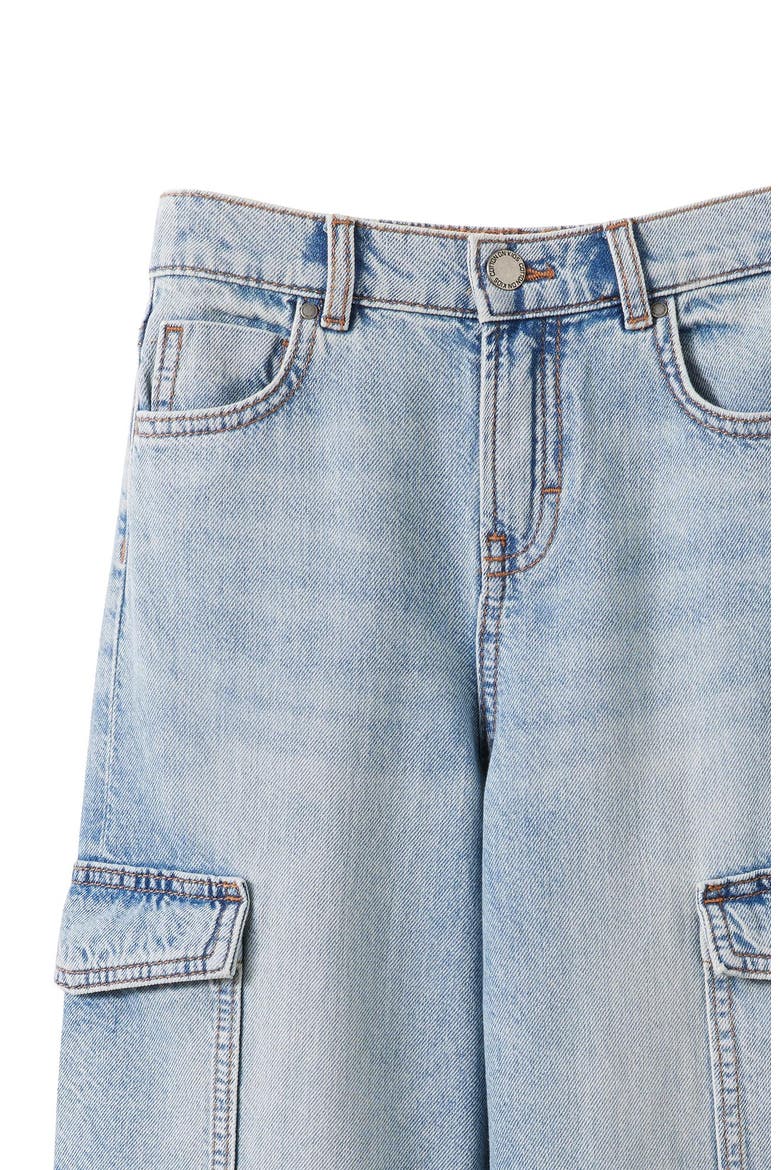 Kid's Super Baggy Jean, Alternate, color, Airlie Light Blue Cargo