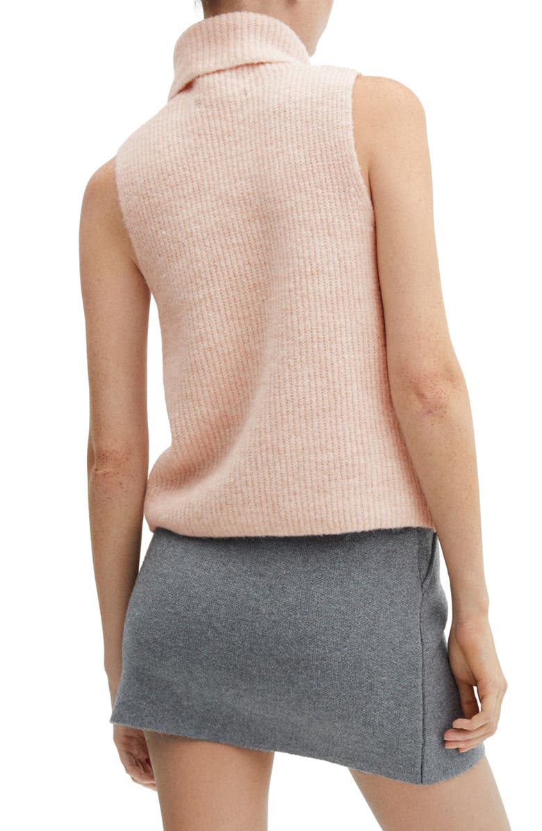 MANGO Sleeveless Turtleneck Sweater, Alternate, color, 