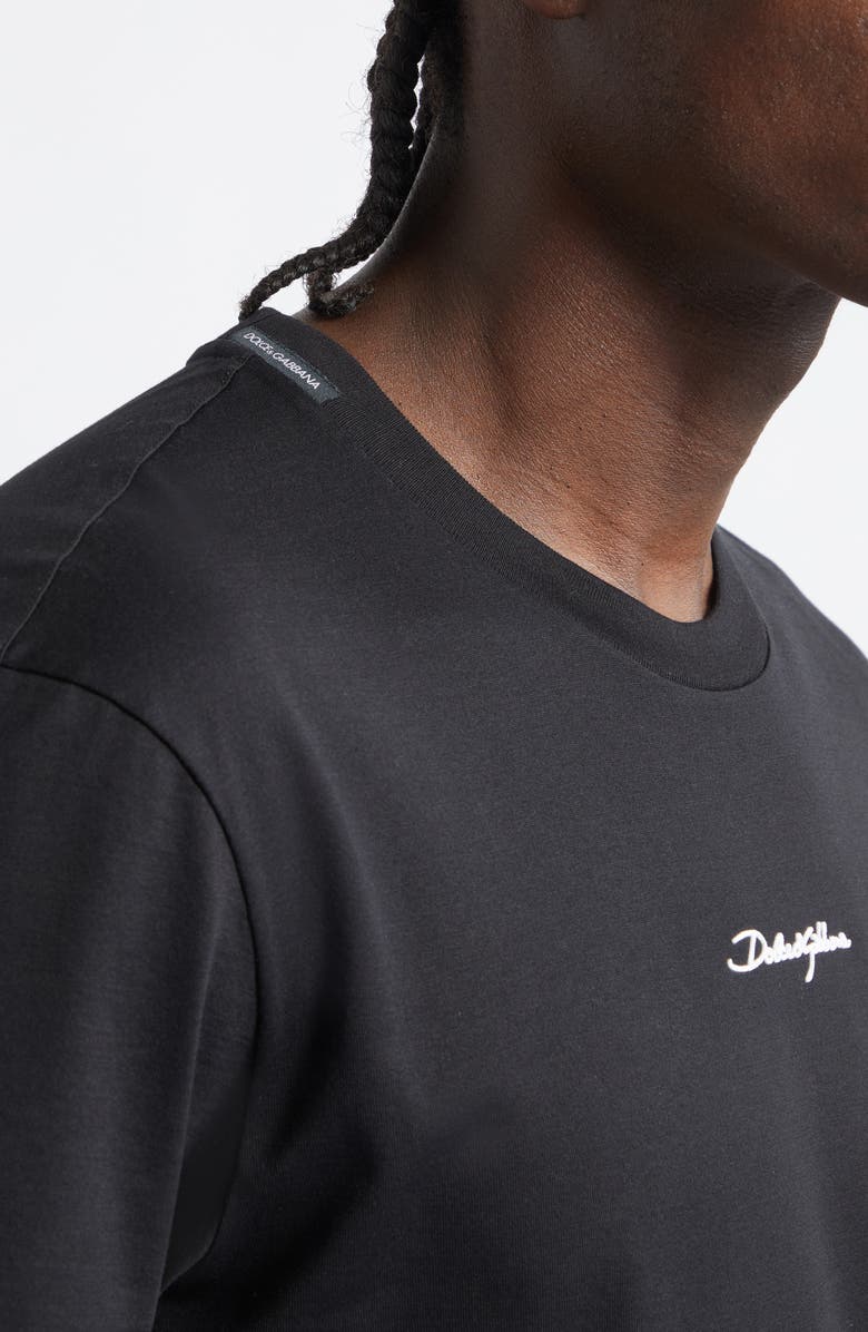 Dolce&Gabbana Beauty Embroidered Logo T-Shirt, Alternate, color, N0000 Black