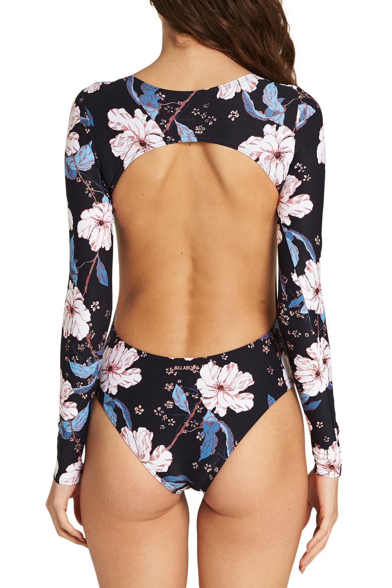 Calm Shores Bodysuit, Alternate, color, BLACK MULTI