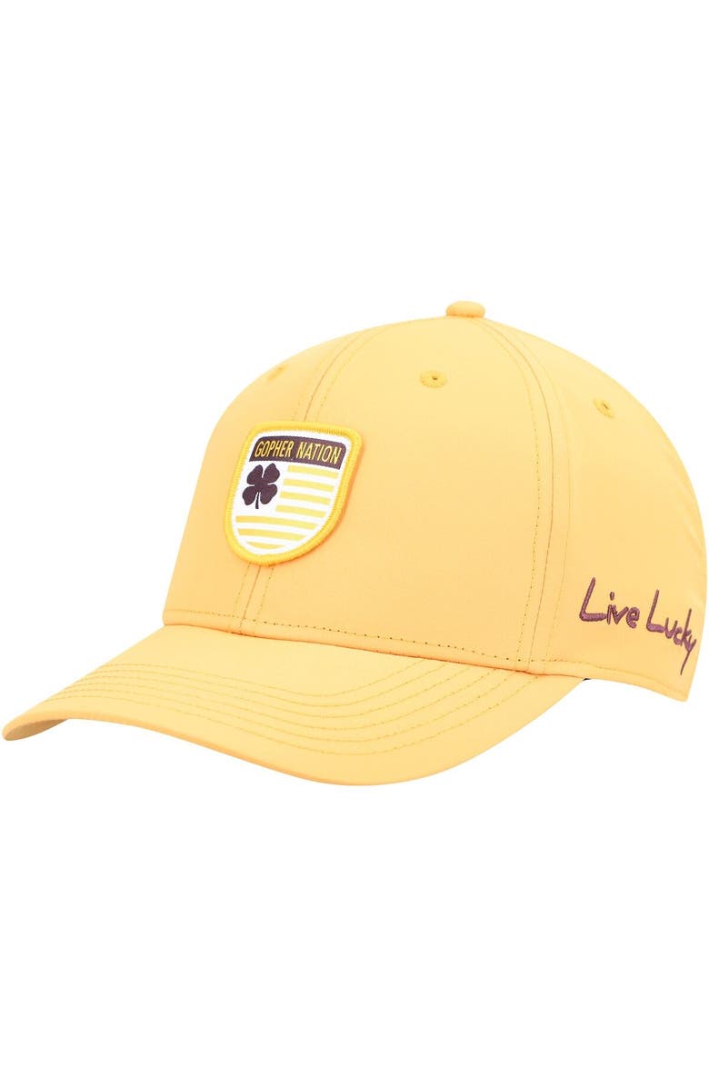Black Clover Men's Gold Minnesota Golden Gophers Nation Shield Snapback Hat, Alternate, color, 