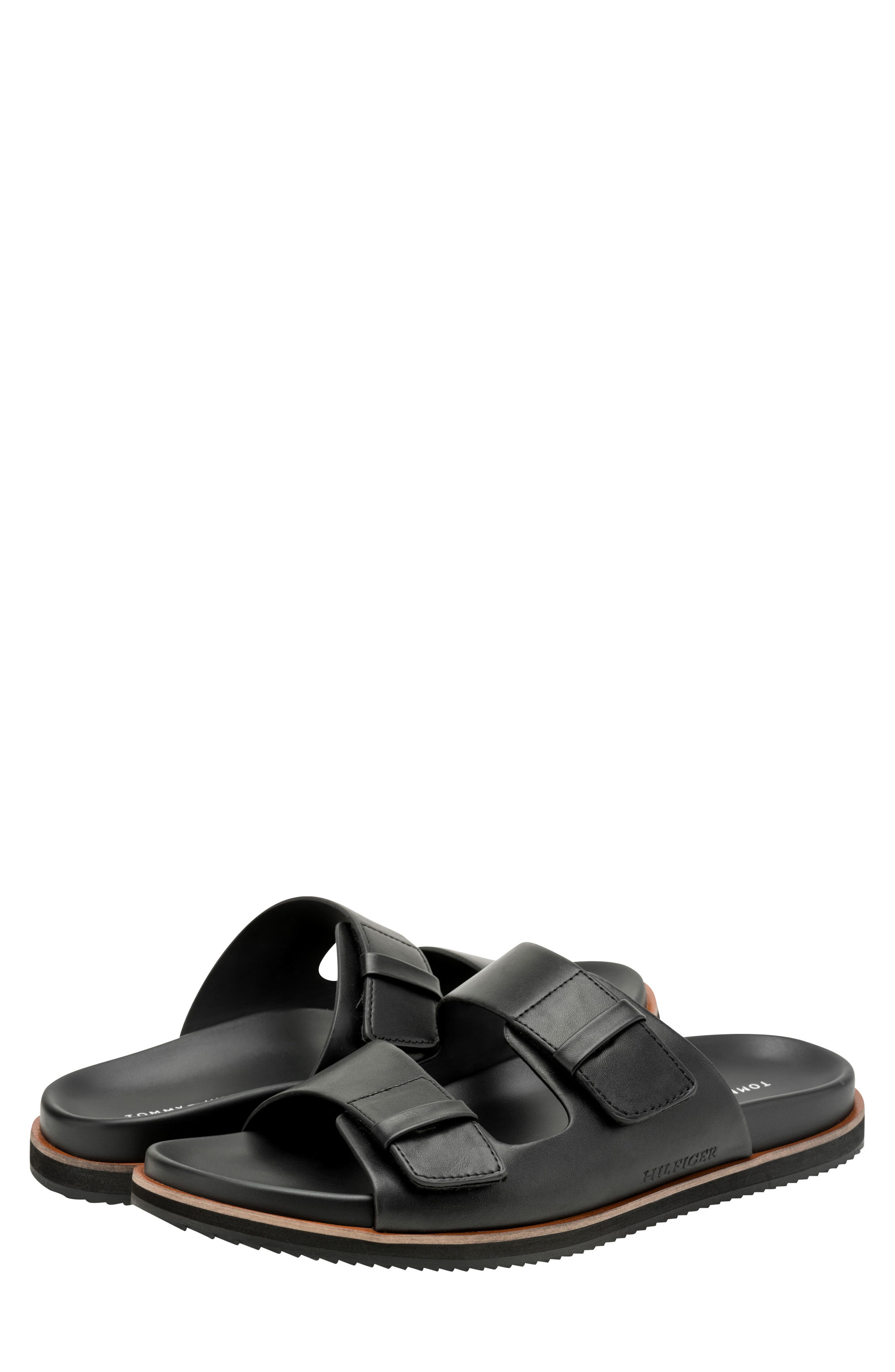 Tommy Hilfiger Welker Double Strap Slide Sandal, Alternate, color, Black