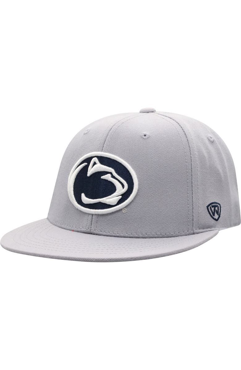 TOP OF THE WORLD Men's Top of the World Gray Penn State Nittany Lions Fitted Hat, Main, color, Gray