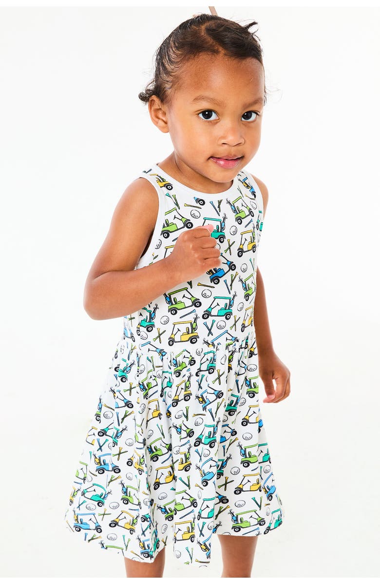Clover Baby & Kids Stretchy Sleeveless Twirl Dress - Golf, Alternate, color, Basketball