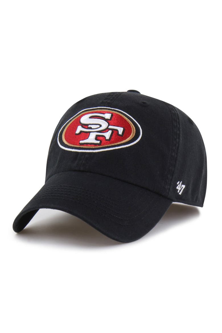 Men's '47 Black San Francisco 49ers Franchise Logo Fitted Hat, Main, color, Black