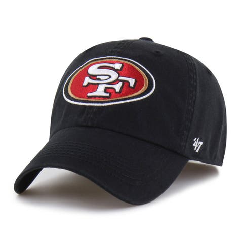 Men's '47 Black San Francisco 49ers Franchise Logo Fitted Hat