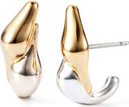 JENNY BIRD Egret Huggie Earrings