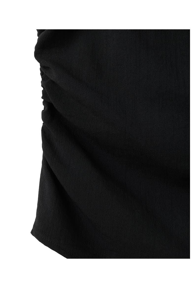 Ruched Square Neck Camisole, Alternate, color, BLACK
