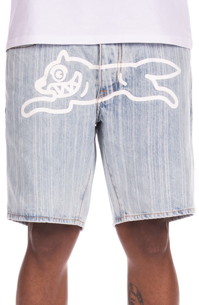 ICECREAM A La Mode Denim Shorts, Alternate, color, Blue Stripe
