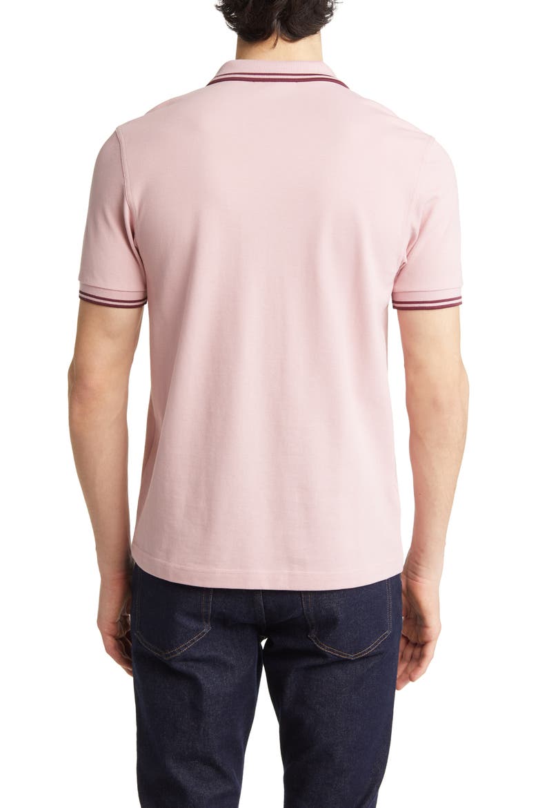 Extra Trim Fit Twin Tipped Piqué Polo, Alternate, color, CHALKY PINK/ OXBLOOD