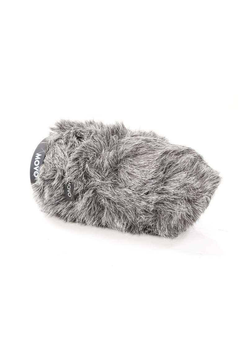 WS-G140 Furry Rigid Windscreen for Microphones 18-23mm in Diameter and up to 6.3" (16cm) Long - Dark Gray, Alternate, color, Black