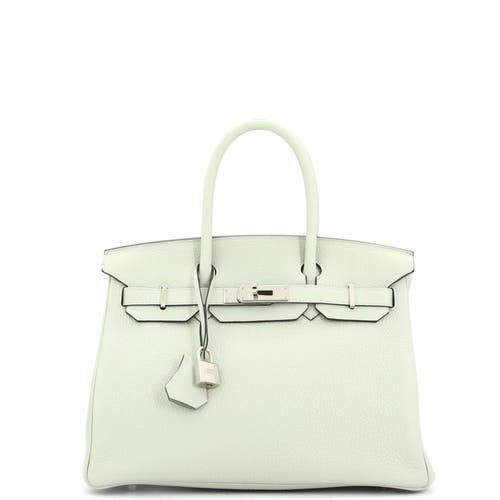 Pre-owned Hermes Hermes Birkin Handbag Green Togo With Palladium Hardware 30