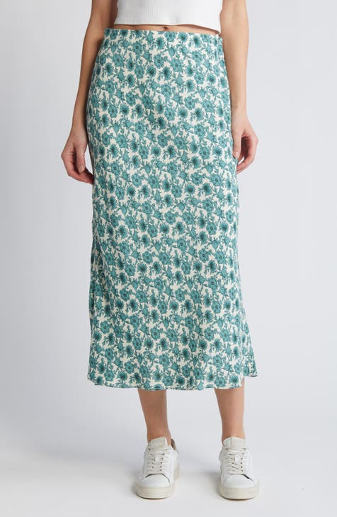 Bias Cut Midi Skirt