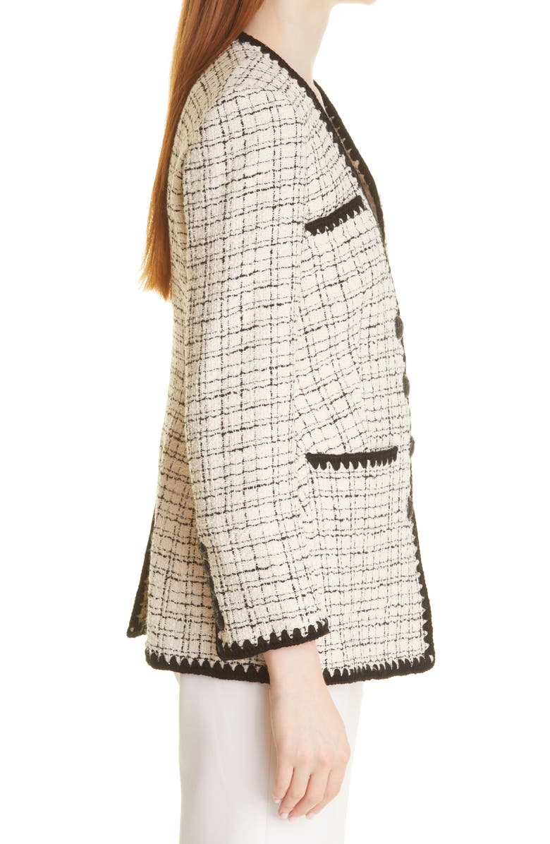 Veronica Beard Albia Tweed Dickey Jacket, Alternate, color,