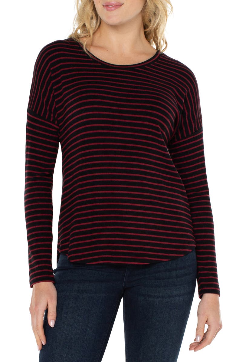 Liverpool Stripe Long Sleeve Knit Top, Main, color, 