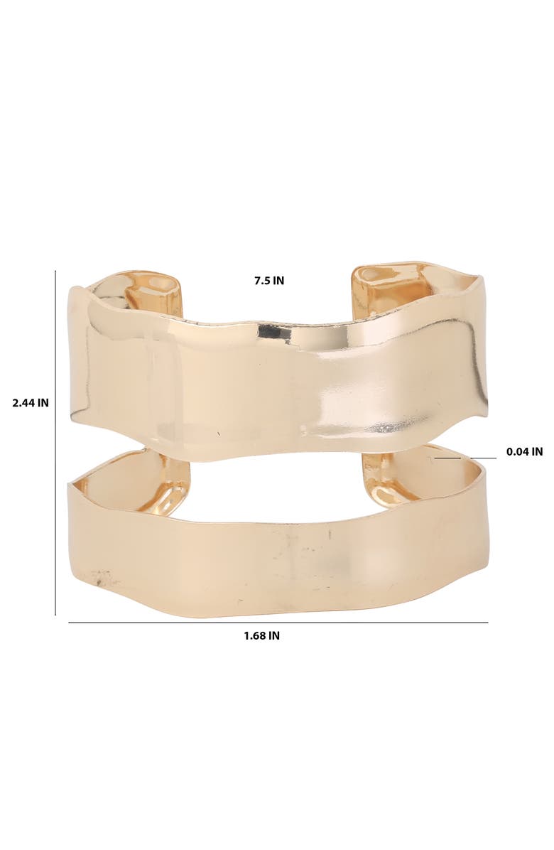 BCBG Generation Double Band Cuff Bracelet, Alternate, color, Gold