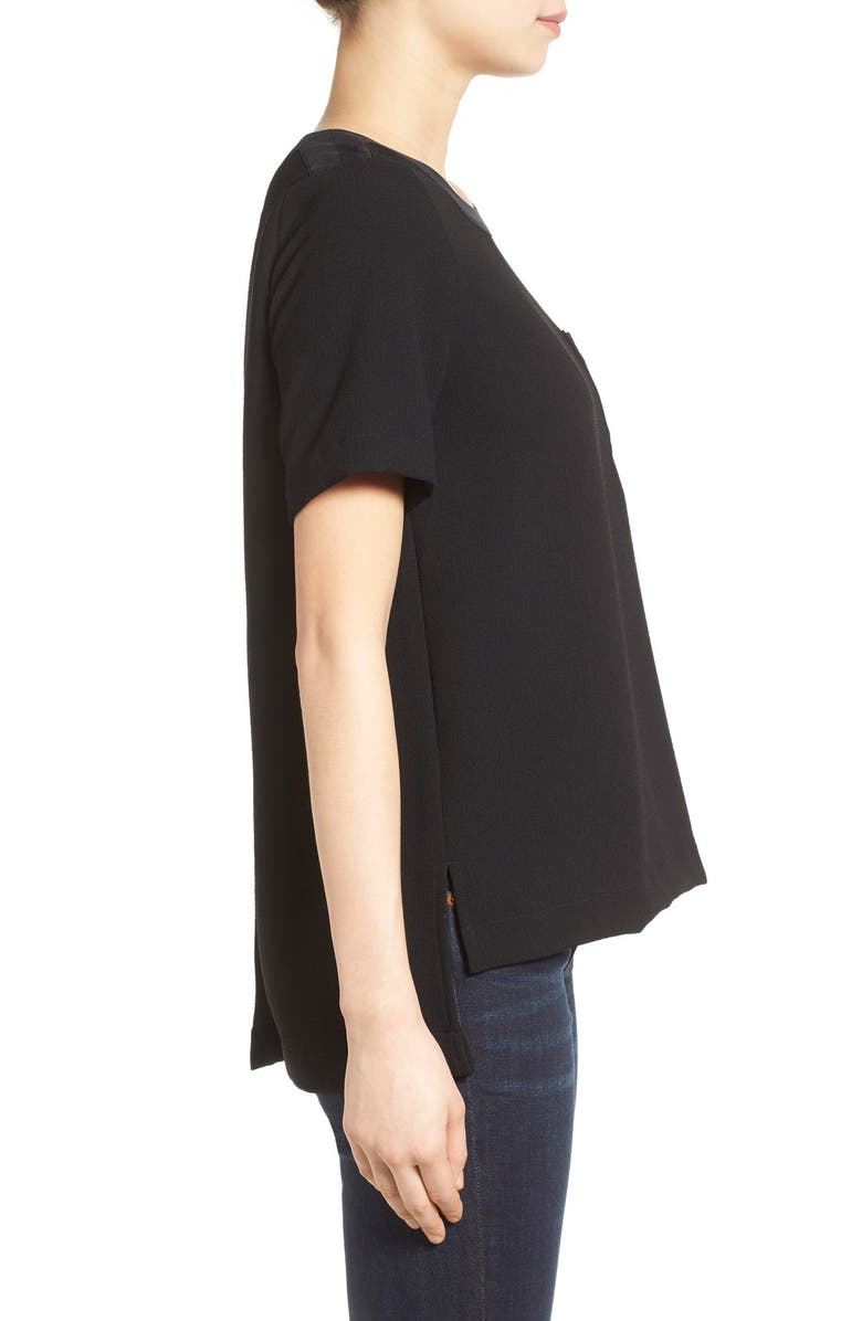 Madewell Short Sleeve Button Back Top, Alternate, color,
