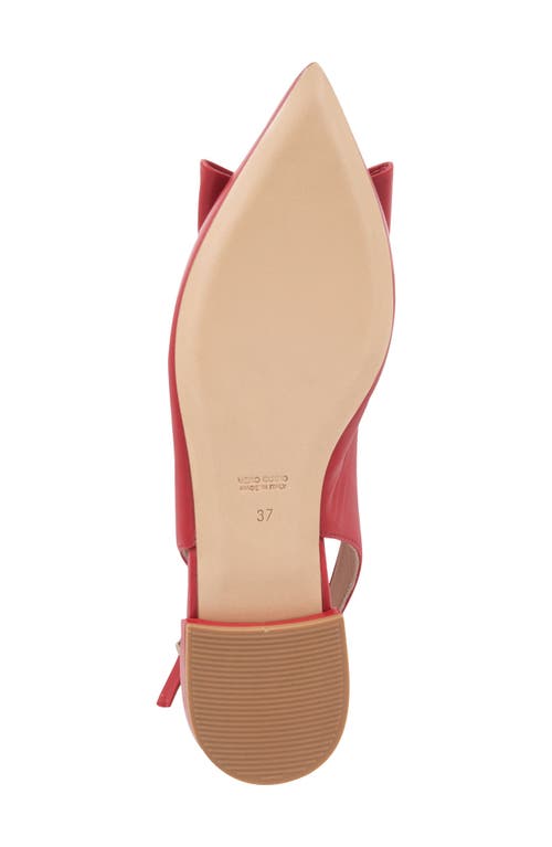 Bruno Magli Bella Pointed Toe Slingback Flat In Red