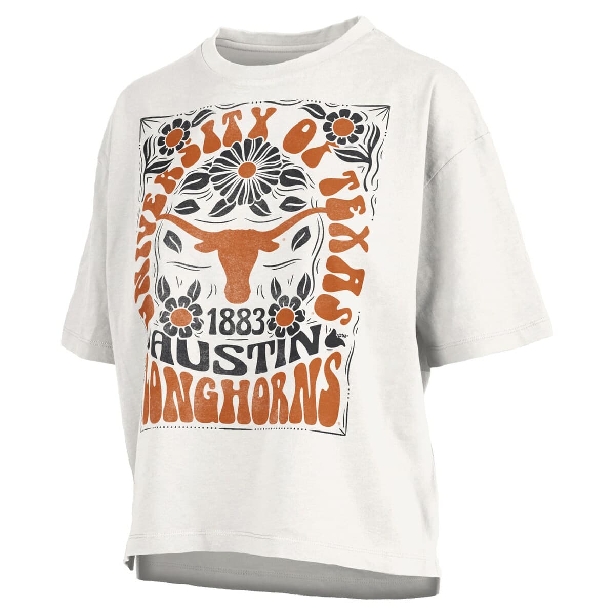 Women's Pressbox White Texas Longhorns Harmony Oversized T-Shirt - image 2