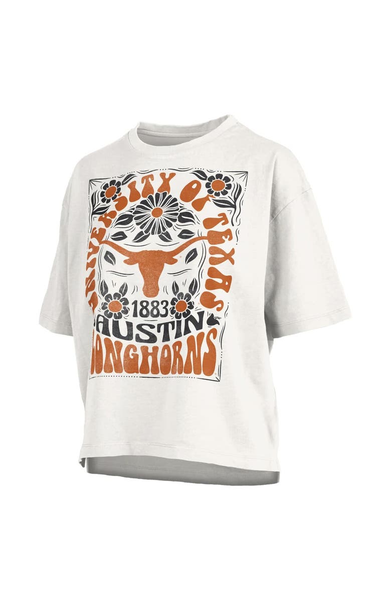 PRESSBOX Women's Pressbox White Texas Longhorns Harmony Oversized T-Shirt, Alternate, color, White