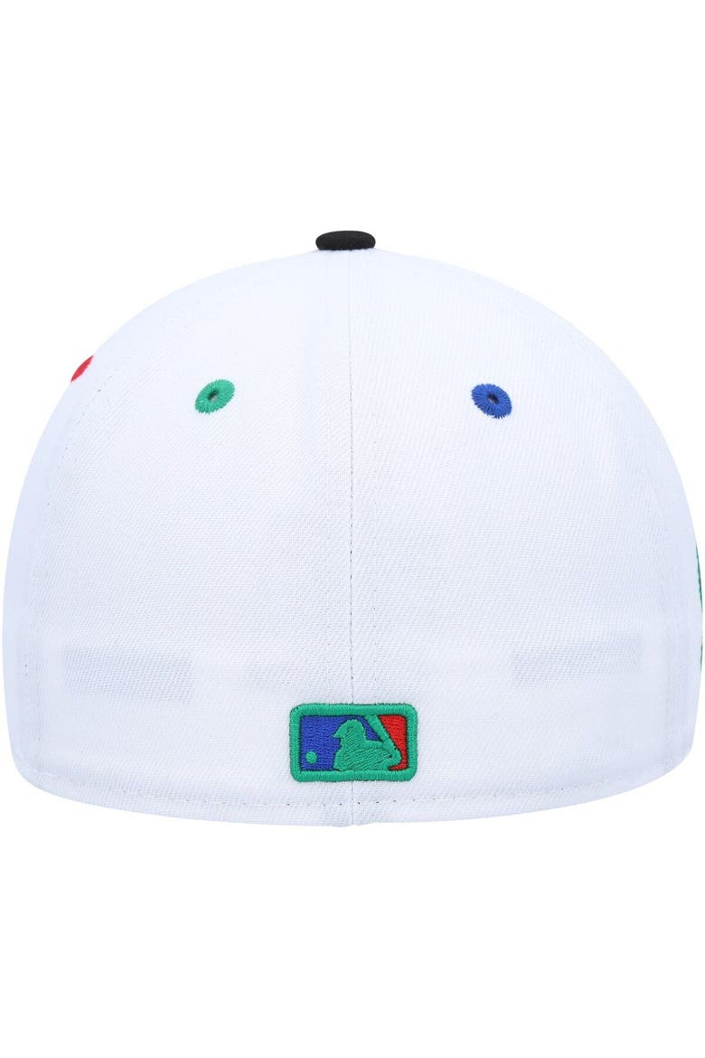 Men's New Era White/Black Los Angeles Dodgers 60th Anniversary Primary Eye 59FIFTY Fitted Hat, Alternate, color, White