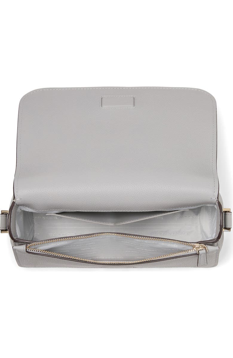 Kate Spade New York small liv pebble leather flap crossbody bag, Alternate, color,