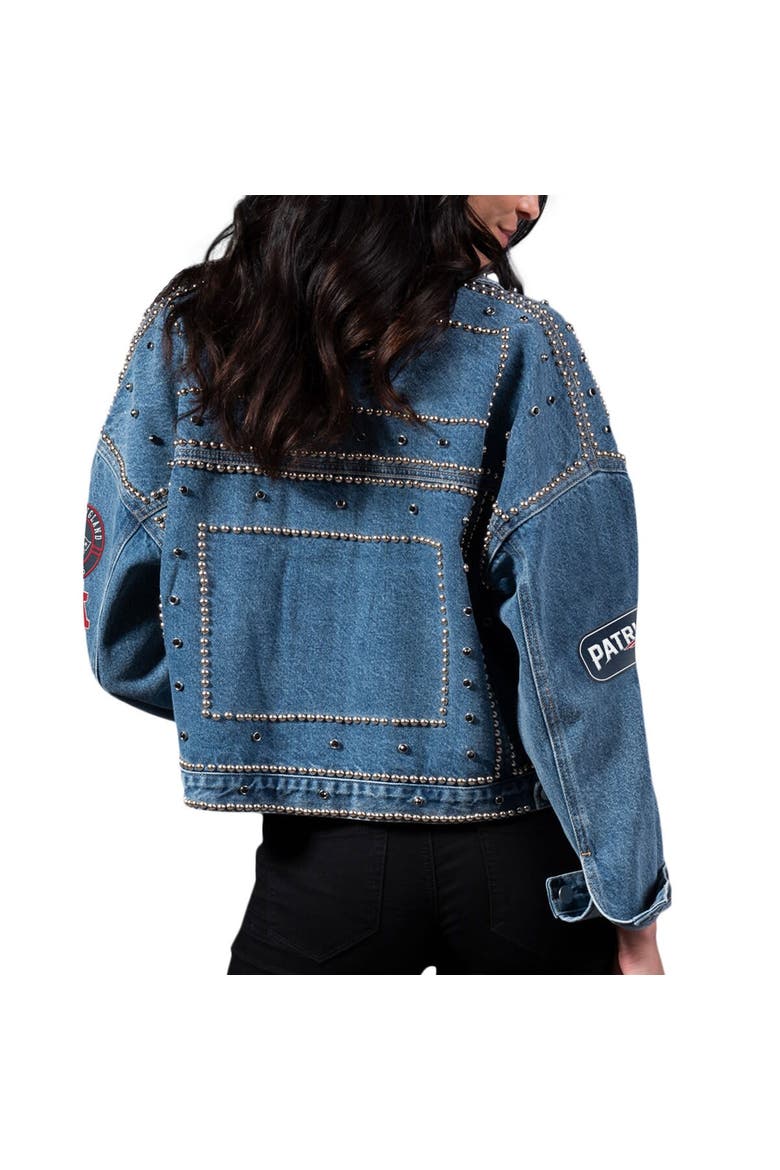 Women's G-III 4Her by Carl Banks New England Patriots First Finish Medium Denim Full-Button Jacket, Alternate, color, Blue