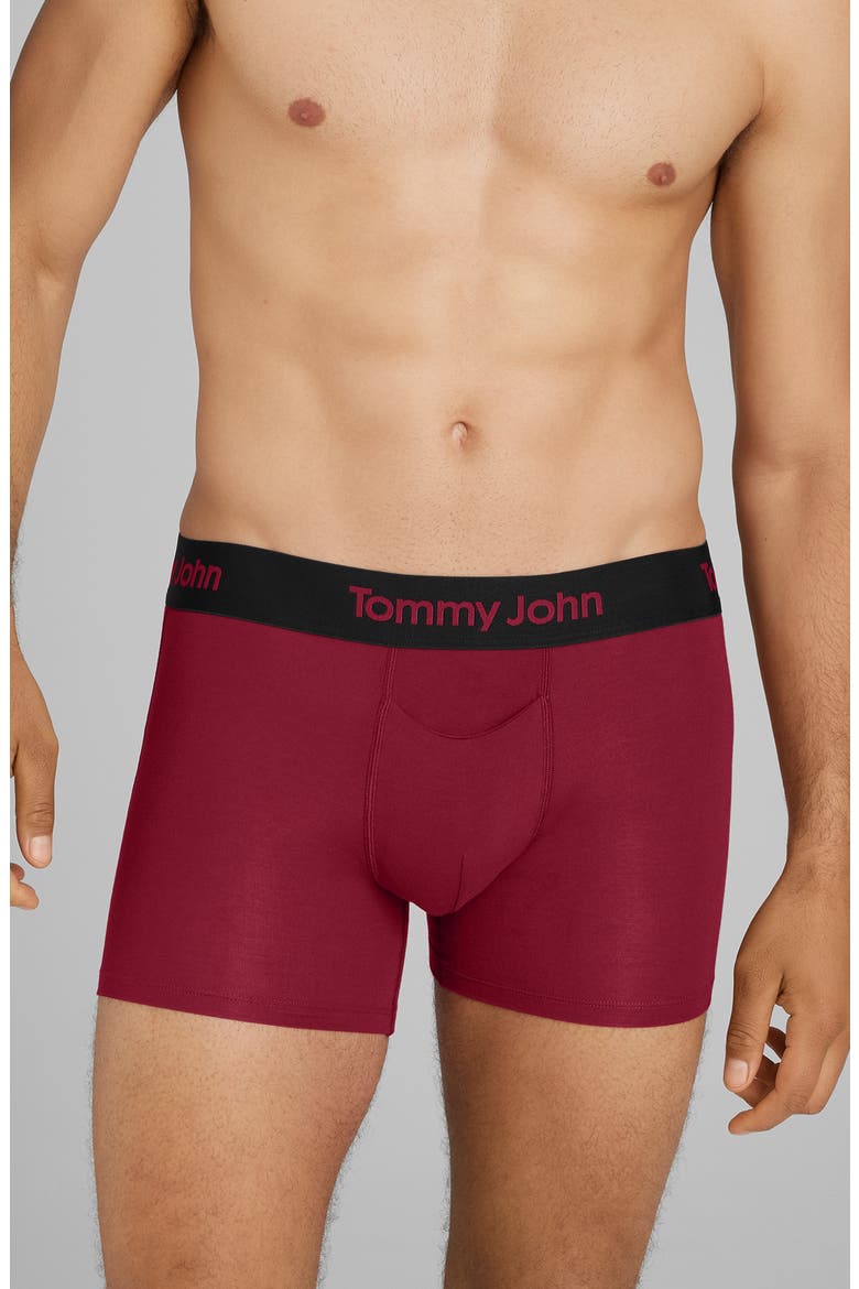 Second Skin 4-Inch Boxer Briefs, Main, color, RHUBARB