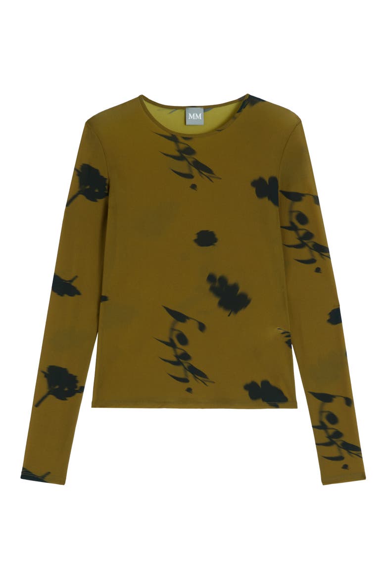 Effetto Floral Print Long Sleeve Shirt, Alternate, color, OLIVE GREEN